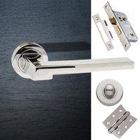 ginevra forme designer bathroom lever on contempo round rose polished  ...