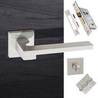 ginevra forme designer bathroom lever on minimal square rose satin chr ...