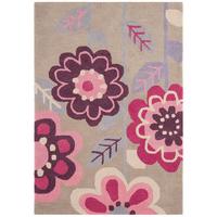 girls pink purple floral kids bedroom rug 100x150