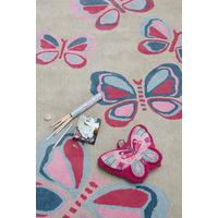 girls pink purple butterfly kids bedroom rug 100x150