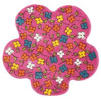 girls pink yellow meadow bedroom rug