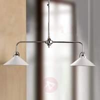 GIACOMO hanging light with ceramic shades, 2-bulb