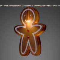 Gingerbread men 8-bulb LED string lights