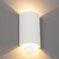 gideon led plaster wall light semi circular