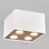 Giliano LED kitchen ceiling light in white, 4-fl.