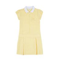 Girls\' Pleated Gingham Dress