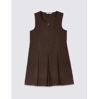 girls pinafore with permanent pleats