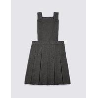 girls pinafore with permanent pleats