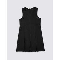 girls pinafore with permanent pleats