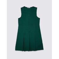 girls pinafore with permanent pleats