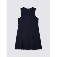 girls pinafore with permanent pleats