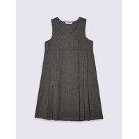 girls pinafore with permanent pleats