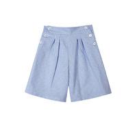 girls gingham culottes with crease resistant