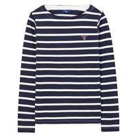 girls breton boatneck t shirt 9 12 yrs marine