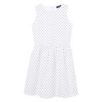 Girls Oxford Dot Dress 3-12 Yrs - White