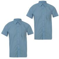 Giorgio Boys 2 Pack Short Sleeve School Shirts