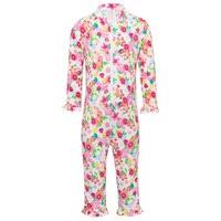 girls swimwear minoti floral print three quarter length sleeve sunsafe ...