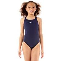 girls speedo navy blue endurance chlorine resistant sports plain swims ...