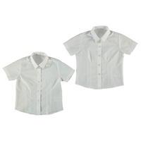 Giorgio Girls 2 Pack Short Sleeve School Shirts