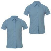 Giorgio Girls 2 Pack Short Sleeve School Shirts