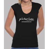 girl manga v neck cut black