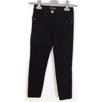 girls denim age 7years black baroque pattern skinny jeans