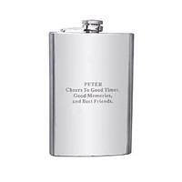 Gift Groomsman Personalized Stainless Steel 9-oz Flask