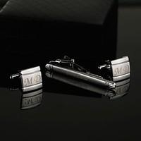 gift groomsman personalized classic cufflinks and tie clip sets with g ...