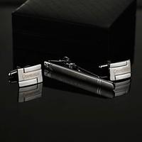 Gift Groomsman Personalized Men\'s Gifts Cufflinks and Tie Clip Sets