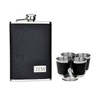Gift Groomsman Personalized 6 Pieces Quality Stainless Steel 9-oz Flask Gift Set
