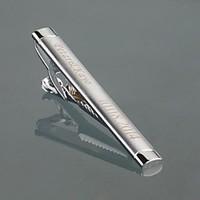 Gift Groomsman Personalized Men\'s Gift Silver Metal Engraved Tie Clip With Gift Box