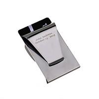 Gift Groomsman Double-faced Stainless Steal Money Clip