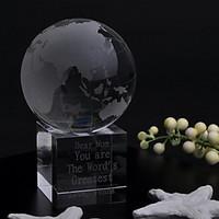 gifts bridesmaid gift personalized globe crystal table display keepsak ...