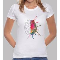 girl t-shirt brain color