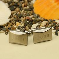 Gift Groomsman Personalized Slender Cufflinks With Gift Box