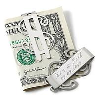 Gift Groomsman Personalized Money Clip  Dollar Sign