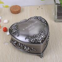 Gifts Bridesmaid Gift Personalized Vintage Heart Shaped Tutania Jewelry Box
