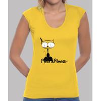 girl, manga v-neck cut, yellow