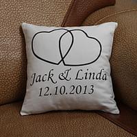 Gifts Bridesmaid Gift Personalized Heart Design Pillow Case (Pillow not included)