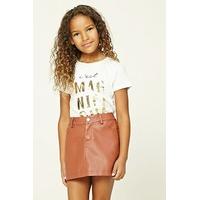 Girls Faux Leather Skirt (Kids)