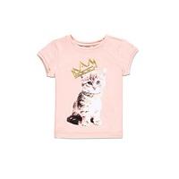 girls cat graphic tee kids