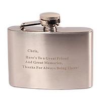 Gift Groomsman Personalized Stainless Steel 4-oz Flask