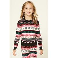 girls fair isle christmas jumper kids