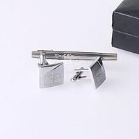 Gift Groomsman Personalized Intail Cufflinks And Tie-bar