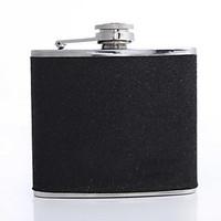 Gift Groomsman /Bridesmaid Personalized 5-oz Flask With Leatherette Cover (More Colors)