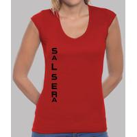 girl, manga v-neck cut, red