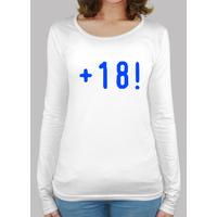 girl t-shirt 18! blue, manga long, white