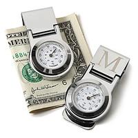 gift groomsman personalized money clip with themometer