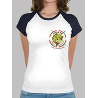 girl, baseball, white and navy blue logo style ikurriña heart