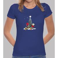 girl t-shirt christmas tree